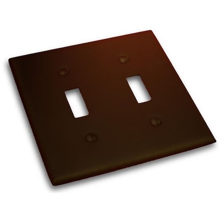 D & H Distributing Double Toggle Switch Plate; Venetian Bronze MA490368
